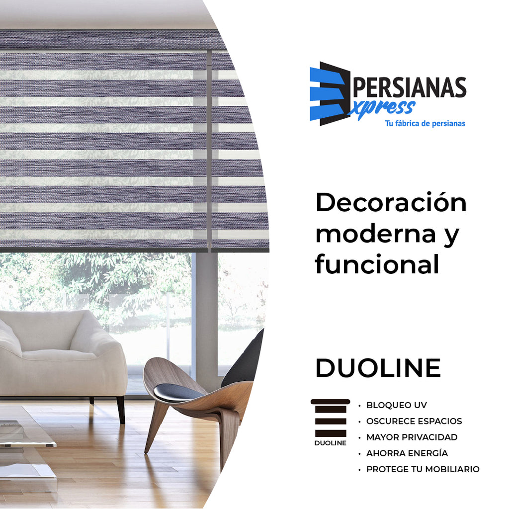 PERSIANA DUOLINE GRIS OXFORD
