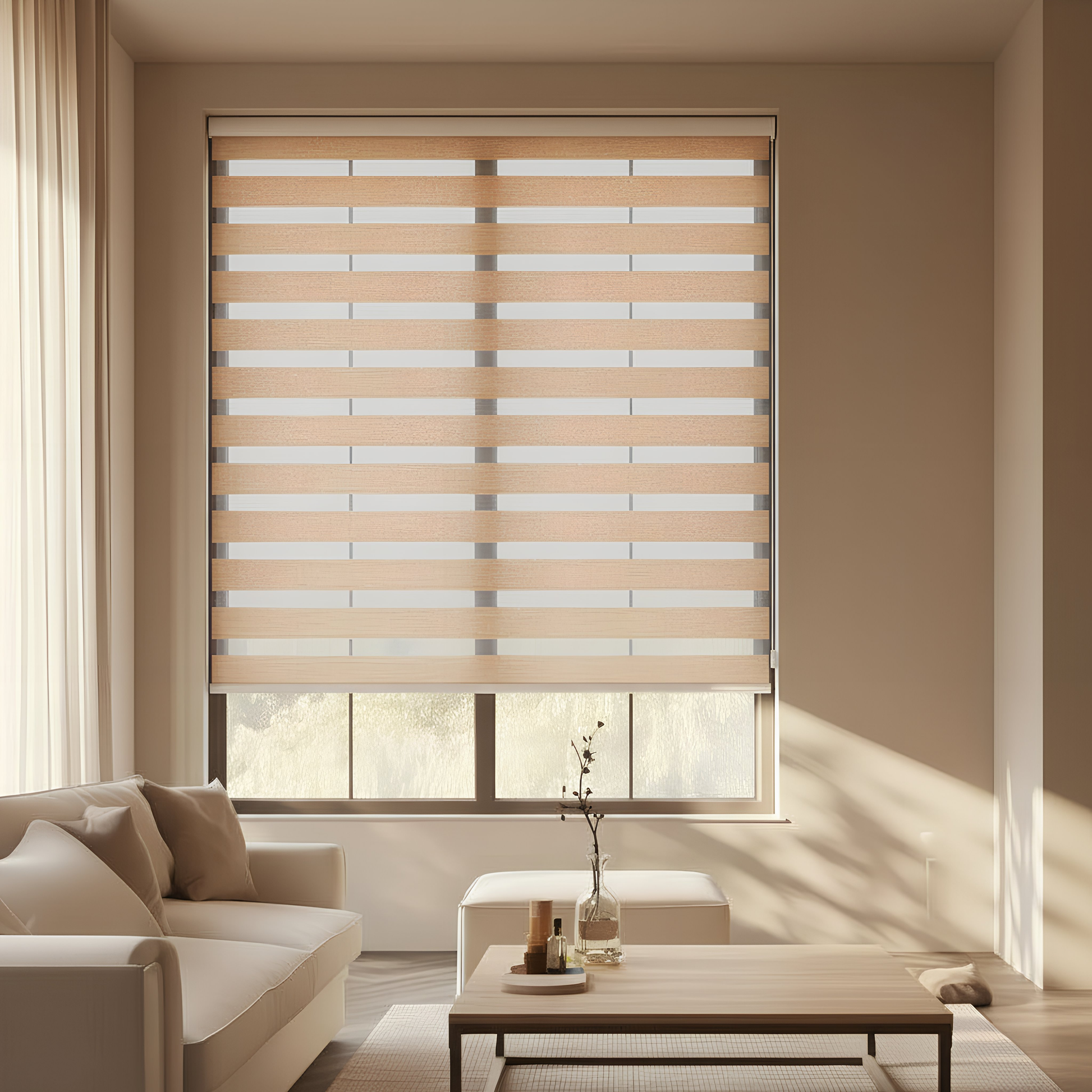 PERSIANA DUOLINE BEIGE NATURAL WOOD